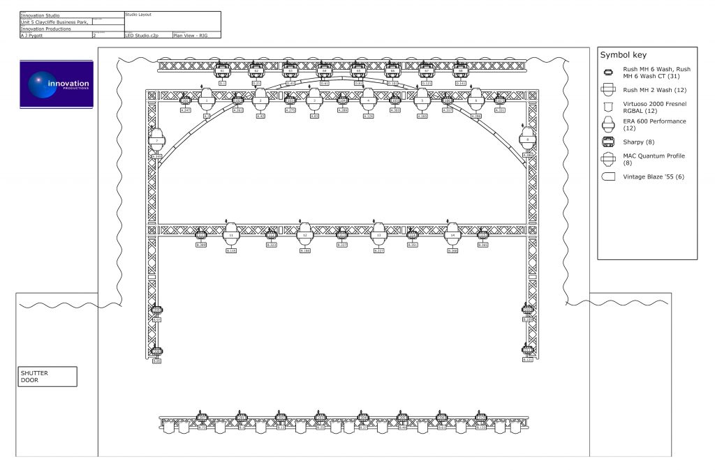 Yorkshire Studio Lighting Rig Plan